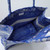 Dior M1296 Book Tote Medium Neon Blue Toile de Jouy Reverse Embroidery
