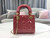 Dior Mini Lady Dior Bag M0505 Hibiscus Powder Patent Cannage Calfskin