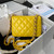 Chanel Small Flap Bag Lambskin Gold-Tone Metal AS3206 Yellow