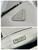 Prada 1BE059 Mini brushed-leather bucket bag White