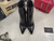 Yves Saint Laurent Opyum Ankle Boots in Alligator-Embossed Patent Leather 63959910 Black with Black Heel - luxibagsmall
