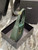 YSL LE5À7 657228 Hobo Bag In Crocodile Embossed Shiny Leather Dark Green