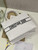 Dior M1296 Medium Book Tote White Perforated and Embossed Oblique Calfskin