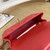 Chanel AS2431 Mini flap Lambskin bag with top handle Red bright gold