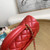 Chanel AS2431 Mini flap Lambskin bag with top handle Red bright gold