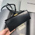 Balenciaga 592833 Hourglass XS Top Handle Leather Bag Black Gold