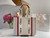 Chloe 383E66616 Medium Woody Tote Bag in Cotton Canvas Red