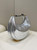 Fendi 8BR799 Fendigraphy Medium Silver laminated leather bag