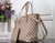 LV N50047 Louis Vuitton Neverfull MM Damier Azur Canvas Bag Pink