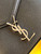 YSL 578000 Cassandra Top Handle Medium Bag In Grain De Poudre Embossed Leather Black Silver buckle