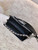 LV M59631 Louis Vuitton Dauphine MM Denim Leather Bag Black