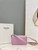 Celine 194143 Triomphe Shoulder Bag in Natural Calfskin Pink