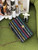 Chanel A01112 Classic Handbag Cotton Goldtone Multicolor and Black