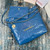Chanel AS3260 22 Small Handbag Shiny Calfskin Blue Gold