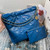 Chanel AS3260 22 Small Handbag Shiny Calfskin Blue Gold