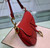 Dior M0446 Dior Saddle Bag M0447 Red Goatskin Gold Hardware