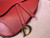 Dior M0446 Dior Saddle Bag M0447 Red Goatskin Gold Hardware