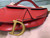 Dior M0446 Dior Saddle Bag M0447 Red Goatskin Gold Hardware