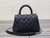 Chanel AS2215 mini flap bag with top handle Black Bag with black