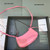 Balenciaga 6940271VG9 Le Cagole Mini Multipouch in Pink Crocodile