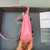 Balenciaga 6940271VG9 Le Cagole Mini Multipouch in Pink Crocodile