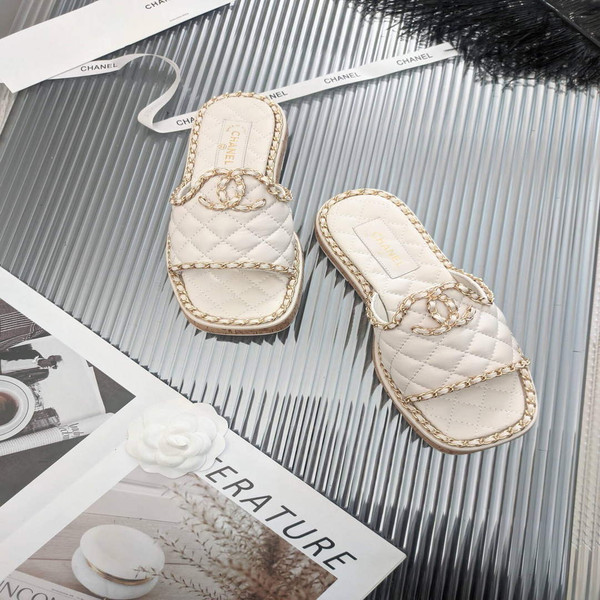Chanel Women's Sandals Chanel Slippers Lambskin C90140