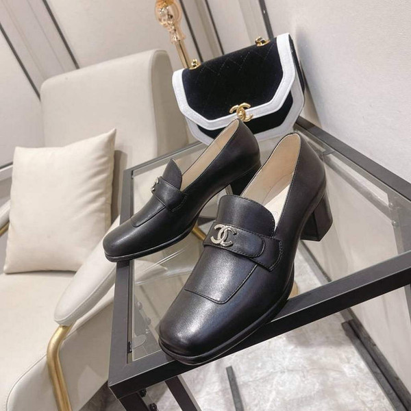 Chanel Women's Heels Leather Calfskin C90276