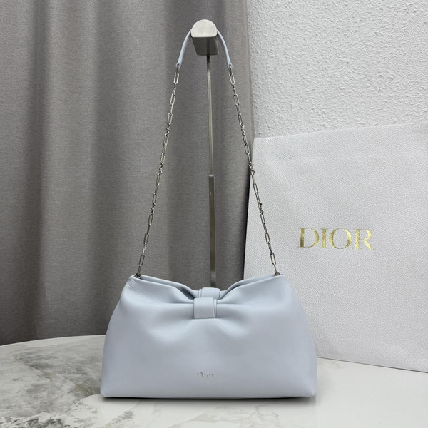 Dior Medium Dior Bow Bag M0714OUQO_M900 Light Blue Lambskin
