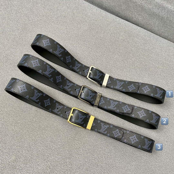 LV Women's Men's Belts Collection Louis Vuitton Initials 34MM Belt 19066