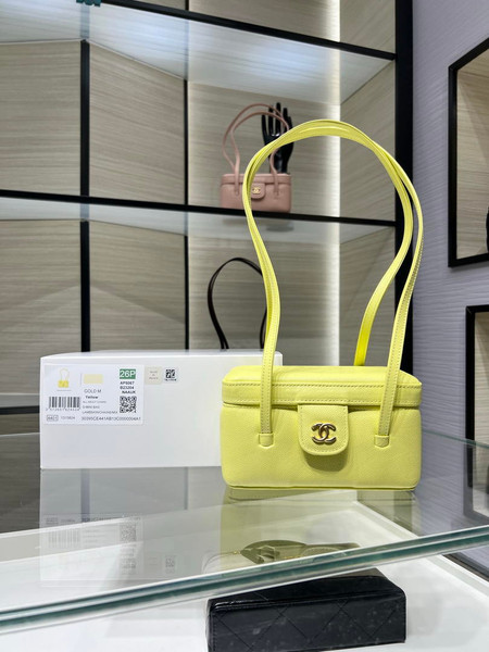 Chanel AP5067 26SS Long Vanity with Leather Strap Yellow