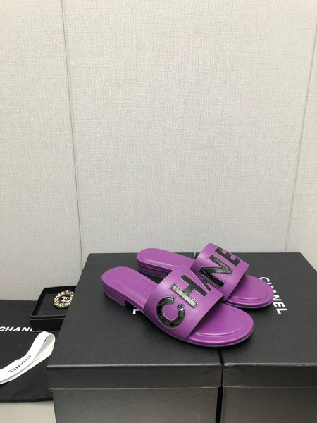 Chanel G40129 Women's Slippers Shoes Lambskin C90227