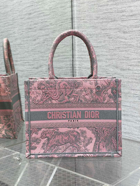 Dior M1265 Small Book Tote Toile de Jouy Sauvage Embroidery M9606