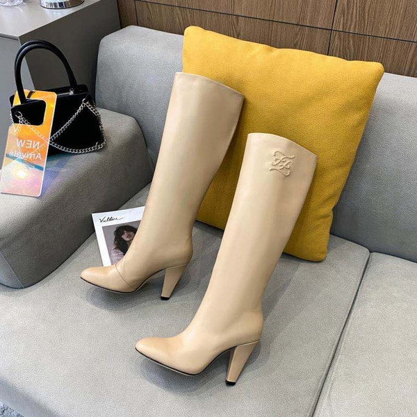 Fendi Women Shoes Cut Multicolor leather high-heeled boots 192496