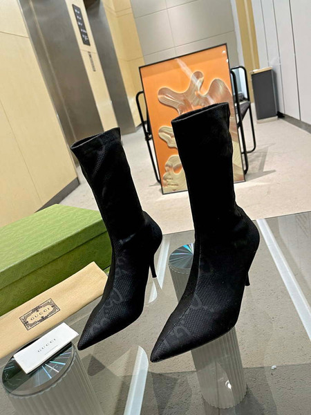 Gucci Women Shoes Style ‎718378 FAAQP 1008 Women's GG knit ankle boots 191524