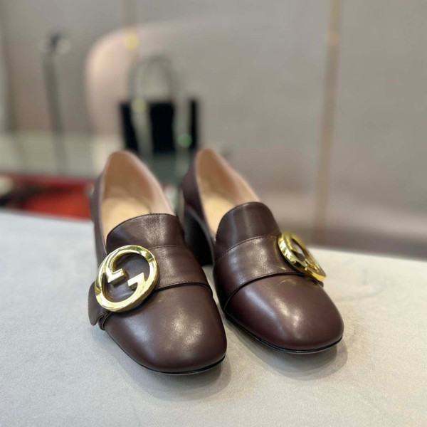 Gucci Women Shoes Style ‎700271 DKSD0 1000 Women's lug sole Interlocking G loafer 191399