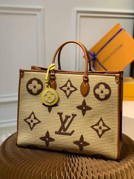 LV M57644 Louis Vuitton Onthego GM Tote Bag Tan