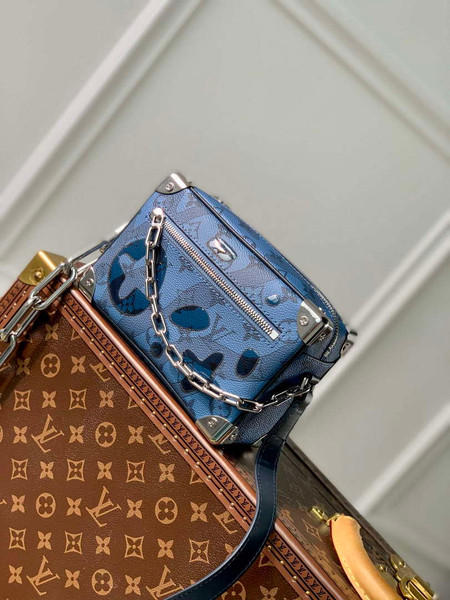 LV M22588 Louis Vuitton Mini Soft Trunk Bag Abyss Blue