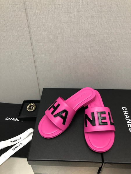 Chanel G40129 Women's Slippers Shoes Lambskin C90229