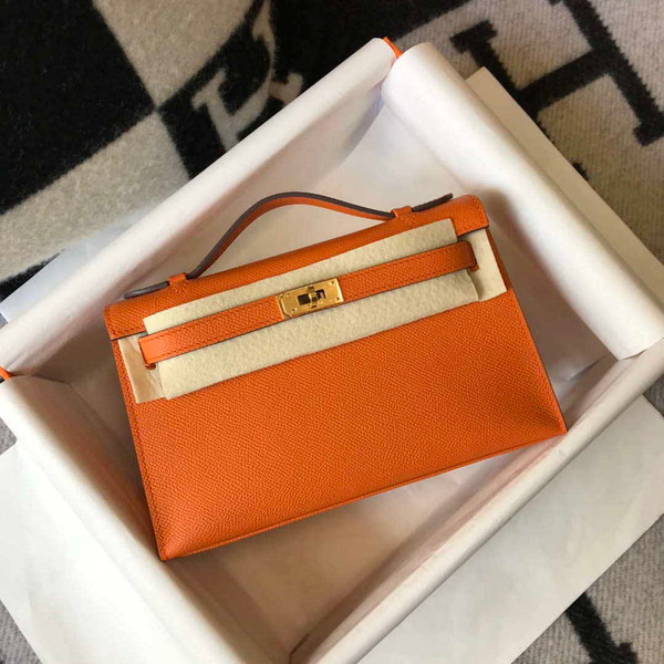 Hermes Mini Kelly Pouchette H230221 Orange