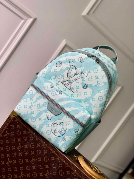 LV M22519 Louis Vuitton Discovery Backpack Crystal Blue