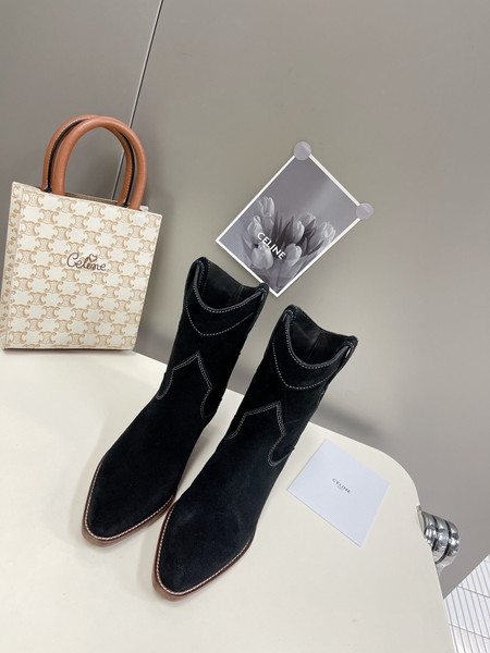 Celine Women Shoes Cuiser Boots in Painted Calfshin 189040