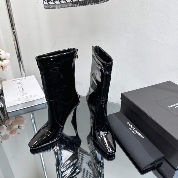 YSL Women's Boots Designer Saint Laurent High Shoes Y67234