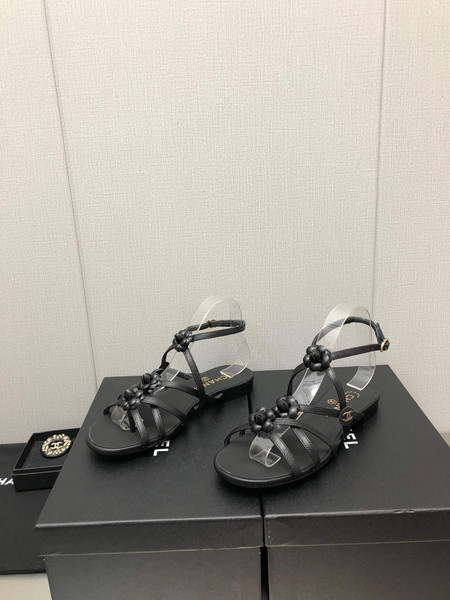 Chanel G40128 Women's Sandals Shoes Lambskin C90225
