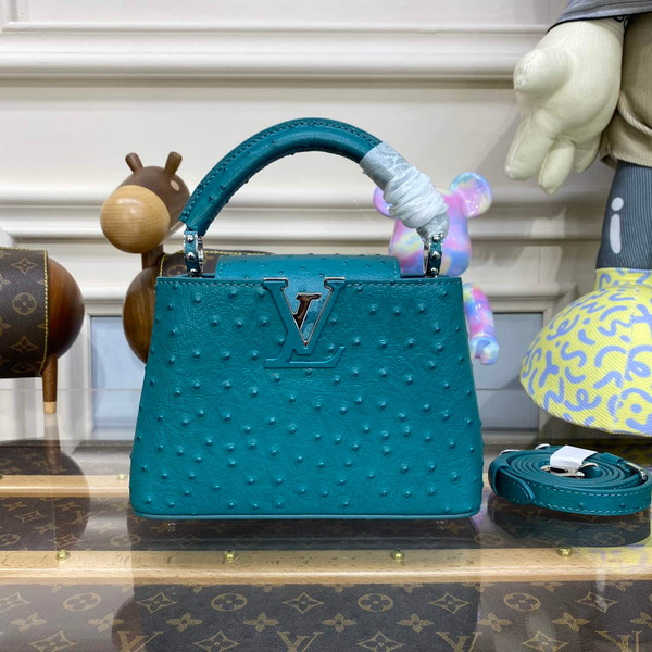 LV N81523 Louis Vuitton Capucines Mini Handbag Lake blue