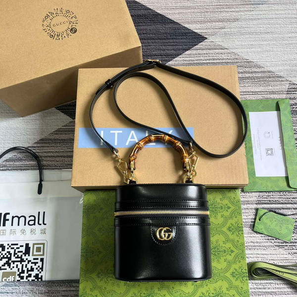Gucci 760200 Mini Bamboo Shoulder Bag Black