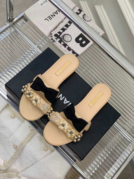 Chanel G40132 Women's Slippers Shoes Lambskin C90202