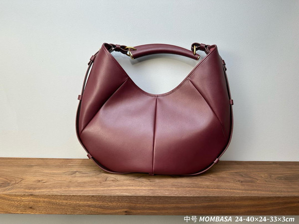 Saint Laurent YSL 851432 MOMBASA Samll in leather Wine Red