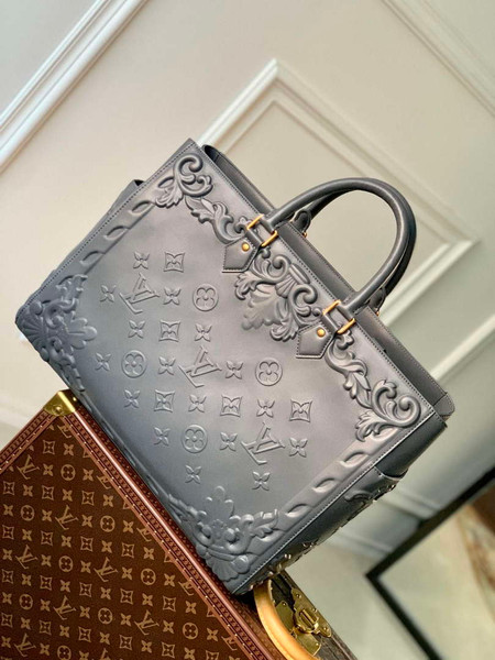 LV M21841 Louis Vuitton Sac Plat Tote Bag Dark Shadow Grey