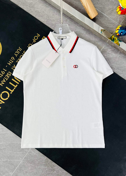 Gucci 658067 Men's Cotton piquet polo with Interlocking G G66735