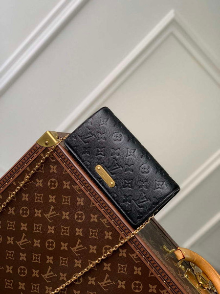 LV M46919 Louis Vuitton Wallet On Chain Lily Bag Black